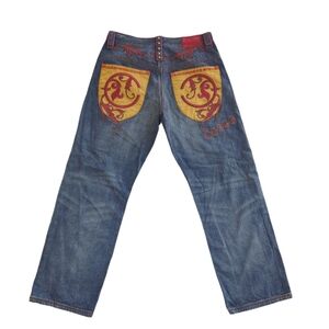 COOGI Rare Jeans Mens 36 x 34 Embroidered Denim Jeans